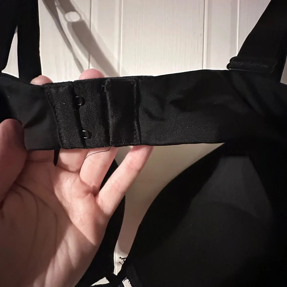 Victoria's Secret Black Satin Bra with Embellished Straps - Picture 5 of 6